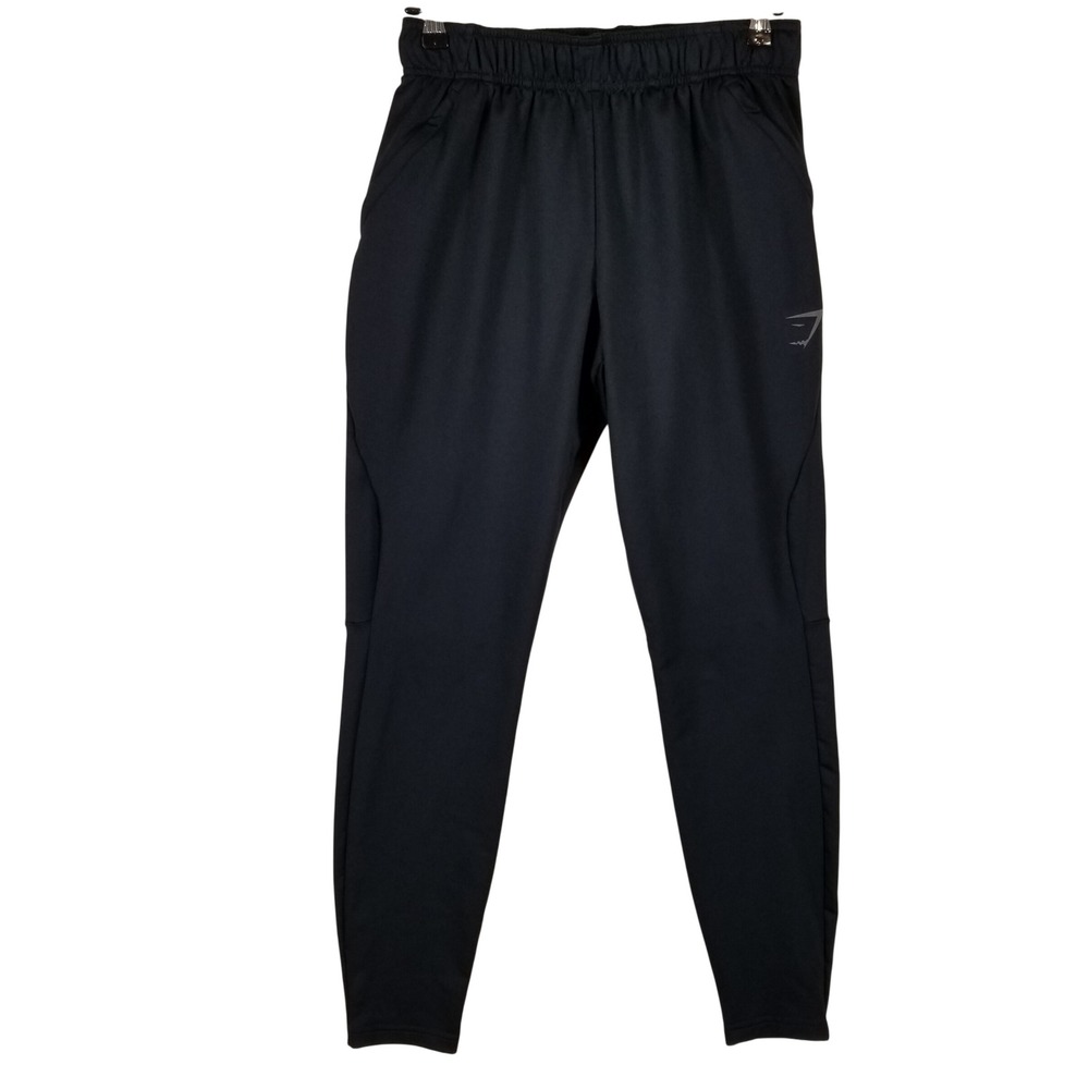 Gymshark Arrival Knit‎ Training Joggers Mens Small Black Tapered Athletic Pants